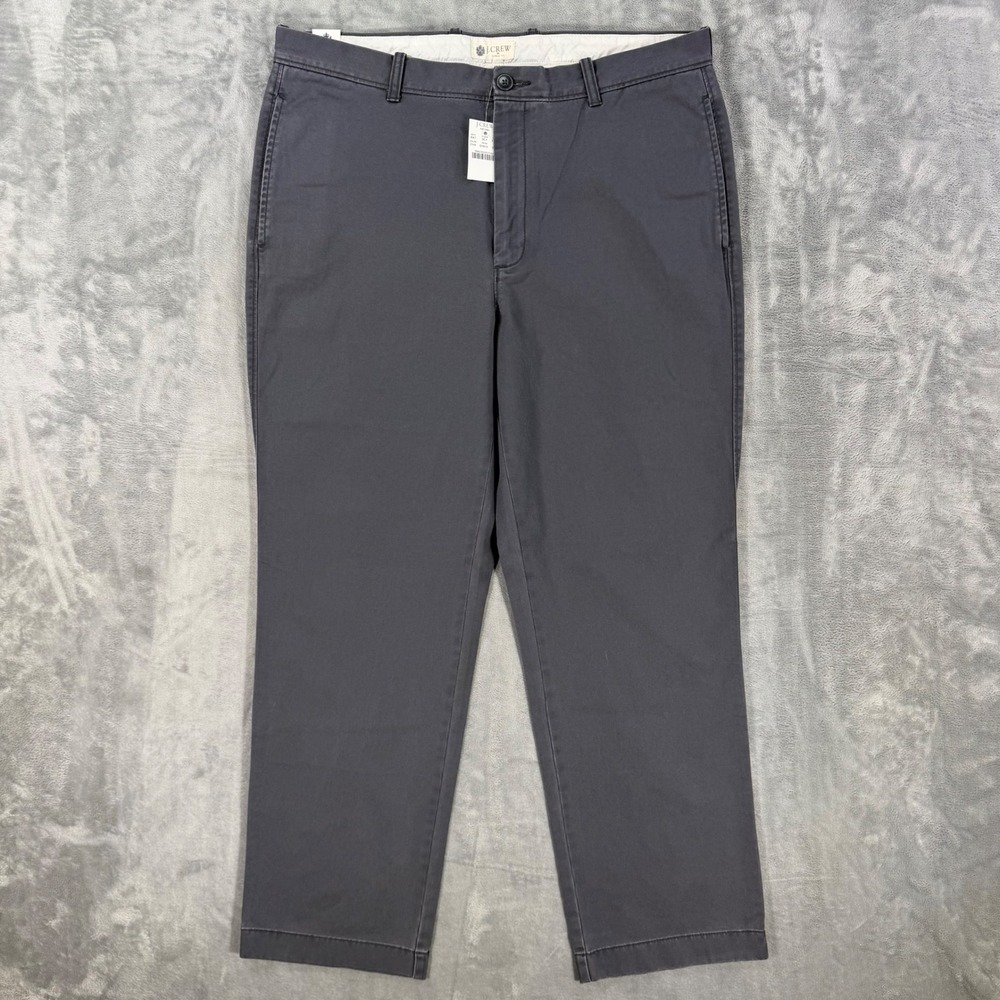 New J Crew Classic Fit Chino Pants Mens Size 36x30 Charcoal Gray